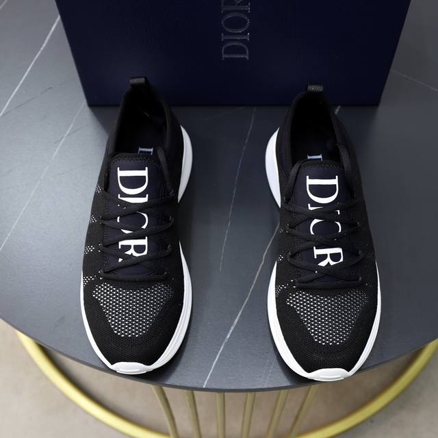 Dior 迪奥 -高端品质 原单 -鞋面 进口双层针织 鞋舌品牌塑胶logo -内里 垫脚 柔软 高韧性布匹 -大底 超轻tpu发泡 橡胶 双色成型大底 -超高