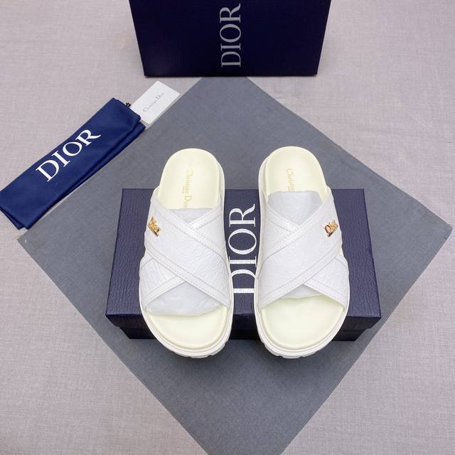 Dior 迪奥 材料精选 进口胶料鞋面 柔软羊皮里垫 原厂复合大底 码数: 38-44 夏季首选 编号036