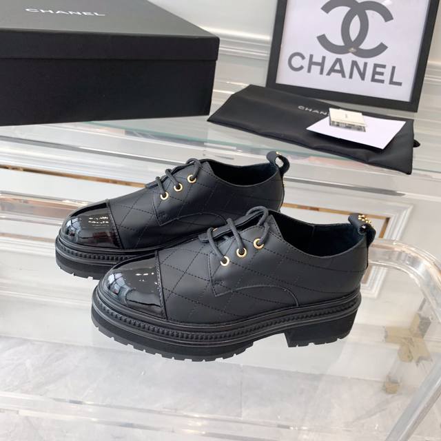 Chanel新款菱格单鞋 四季必备单品 优雅名缓气质 上脚超好看超有气质 进口牛皮鞋面 羊皮垫脚 原版开模大底 Size:35-40