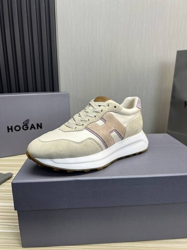 工厂价 情侣款-Hogan Cool系列结合复古元素与当代时尚设计 鞋型简约休闲运动鞋鞋 情侣爆款热卖 35-45 女40 男45订做