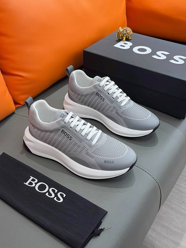 商品名称 Boss 波士 正规码数: 38-44 休闲鞋 商品材料 精选 网布鞋面 舒适羊皮垫脚 原厂大底