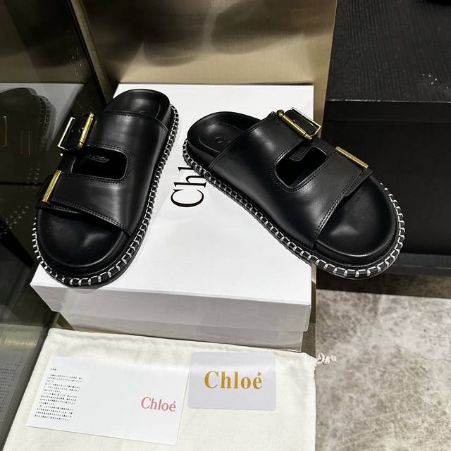 低利润，不议价 升级版 Chloe 克洛伊 最新的拖鞋 开模chloe字样 原版私模扣子，所有的位置刚刚好 所有的工艺与材质原版一致 绝对是一双耐穿耐看行走江湖