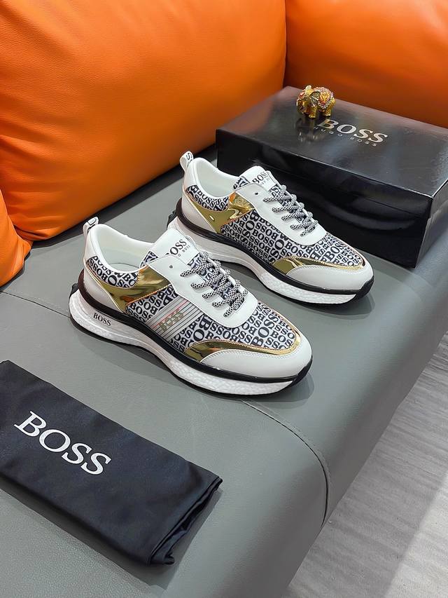 商品名称：Boss 波士 正规码数: 38-44 休闲鞋 商品材料：精选 进口牛皮鞋面，舒适羊皮内里 ；原厂大底。