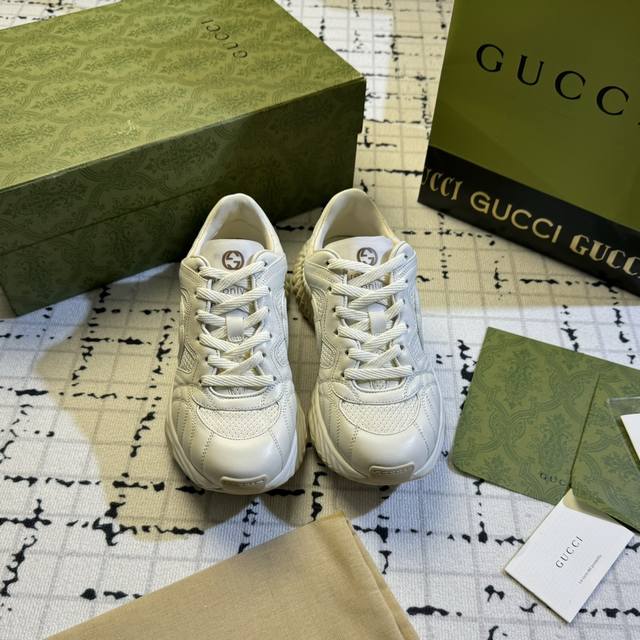 Gucci Ripple New Arrival～ G家波浪鞋 24春夏新品 甄选小牛皮材质，工艺复杂 情侣size 35-45