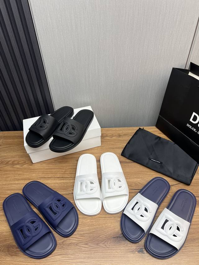 工厂价 Dolce & Gabbana Dg 官网同步新款拖鞋时尚爆款 1独家开模独有的品牌风格logo鞋面原厂私模大底8-44 45订做不退换