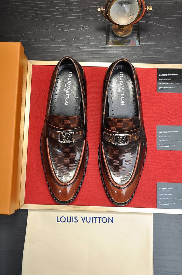 出厂价 Louis Vuitton 牛皮内里 新款牛皮lv正装鞋专柜一比一制作原单品质、进口牛皮鞋面全羊皮内里原单原版橡胶大底、｛高品质看得见｝码数：38-45