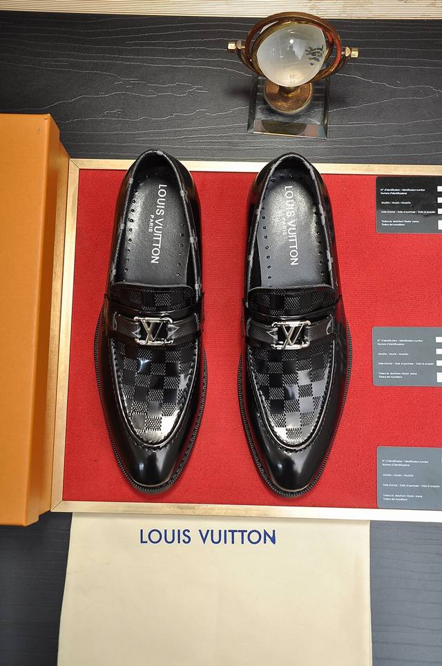 出厂价 Louis Vuitton 牛皮内里 新款牛皮lv正装鞋专柜一比一制作原单品质、进口牛皮鞋面全羊皮内里原单原版橡胶大底、｛高品质看得见｝码数：38-45