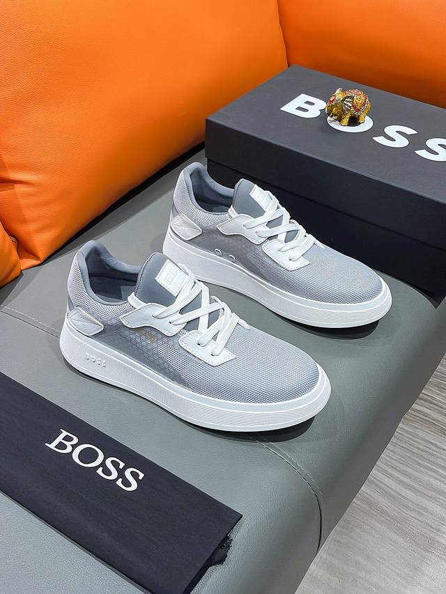 商品名称：Boss 波士 正规码数 38-44 休闲鞋 商品材料：精选 网布鞋面，舒适羊皮内里 ；原厂大底。