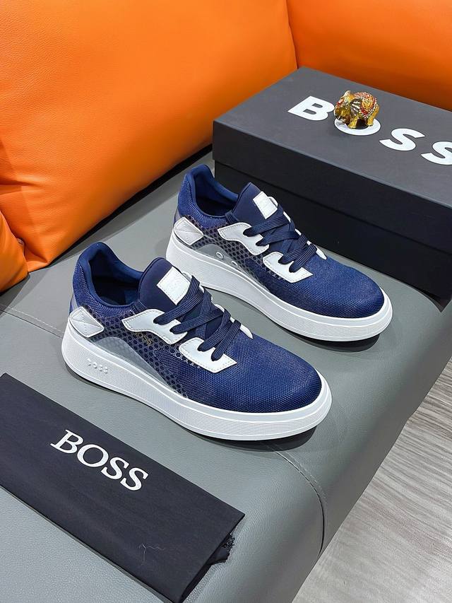 商品名称：Boss 波士 正规码数 38-44 休闲鞋 商品材料：精选 网布鞋面，舒适羊皮内里 ；原厂大底。
