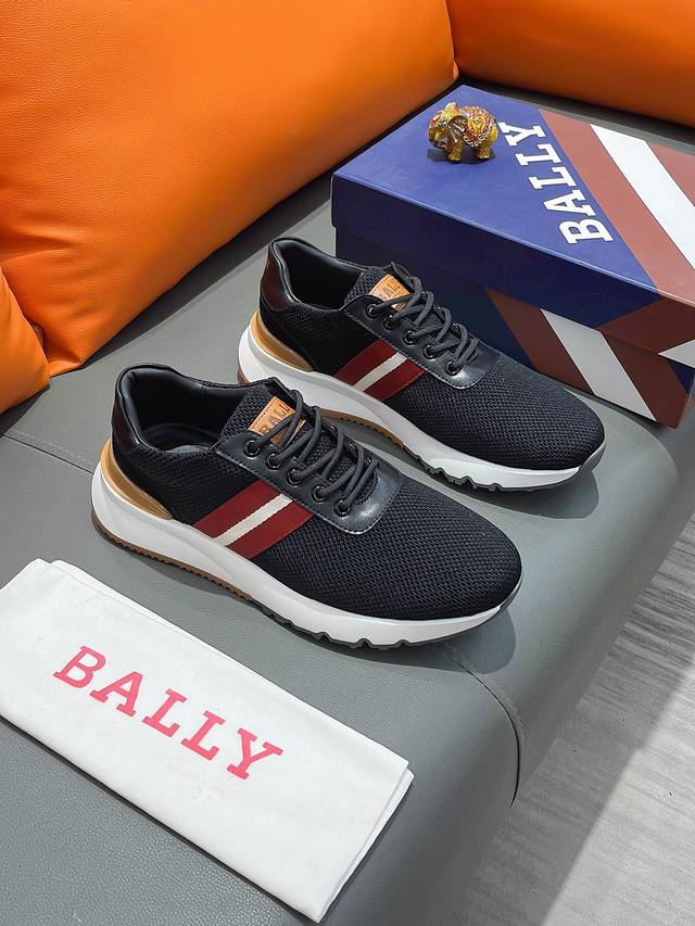 商品名称：Bally 巴利 正规码数 38-44 休闲鞋 商品材料：精选 网布鞋面，柔软羊皮内里；原厂大底。