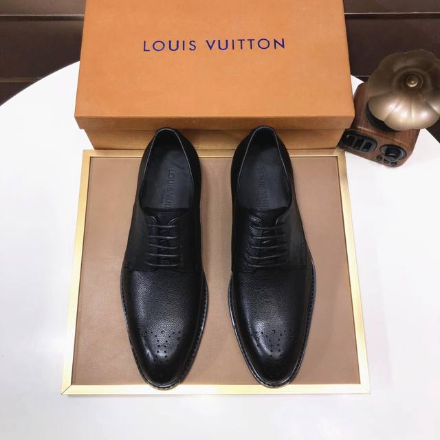 工厂批 Louis Vuitton 羊皮内里 新款牛皮lv正装鞋专柜一比一制作原单品质、进口牛皮鞋面全羊皮内里原单原版橡胶大底、｛高品质看得见｝码数：38-45