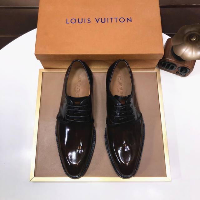 工厂批 Louis Vuitton 羊皮内里 新款牛皮lv正装鞋专柜一比一制作原单品质、进口牛皮鞋面全羊皮内里原单原版橡胶大底、｛高品质看得见｝码数：38-45